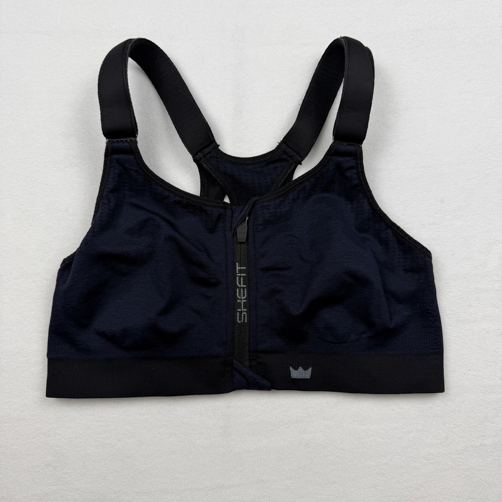 Shefit Luxe Sports Bra Womens Small Zip Front Adjustable Straps High Impact